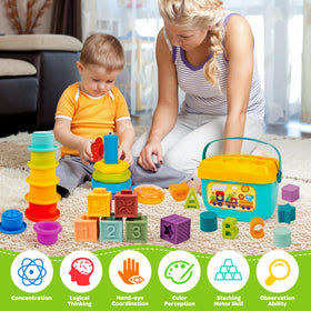 GJOF2YK take-along toy box keeps pieces organized on the go