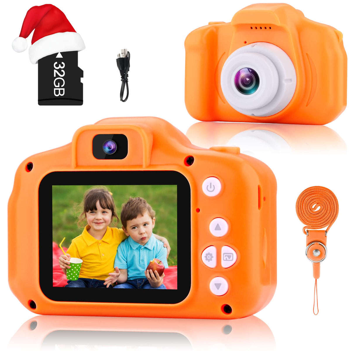 GKTZ dual-lens kids camera for clearer selfies and videos.