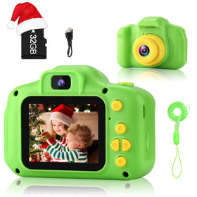 GKTZ Kids Camera Green front view for beginner photographers
