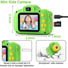 GKTZ Kids Camera Green built-in puzzle games support playful problem-solving