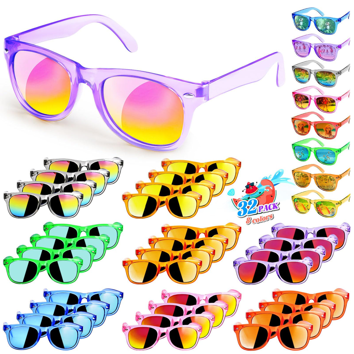 GKTZ kids sunglasses front view with a lightweight frame for outdoor wear.