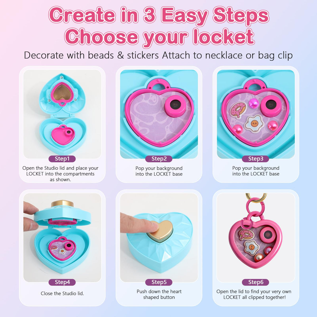 GlamLoops heart storage tray organizes all parts