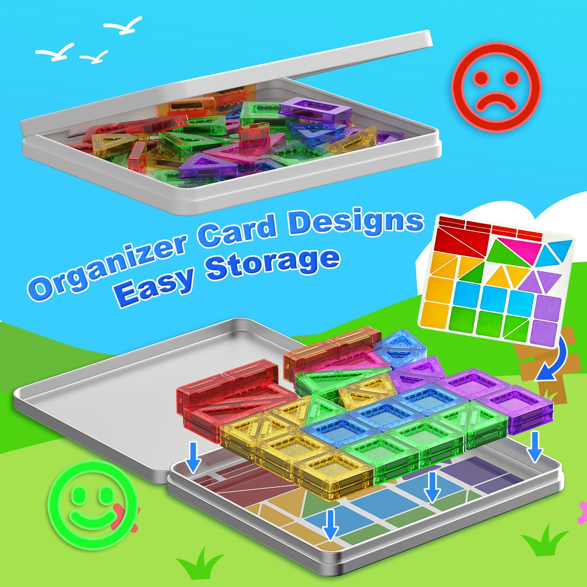 GleamJoy colorful magnetic tile pieces spark imaginative building play.