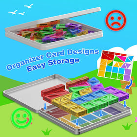 GleamJoy colorful magnetic tile pieces spark imaginative building play.