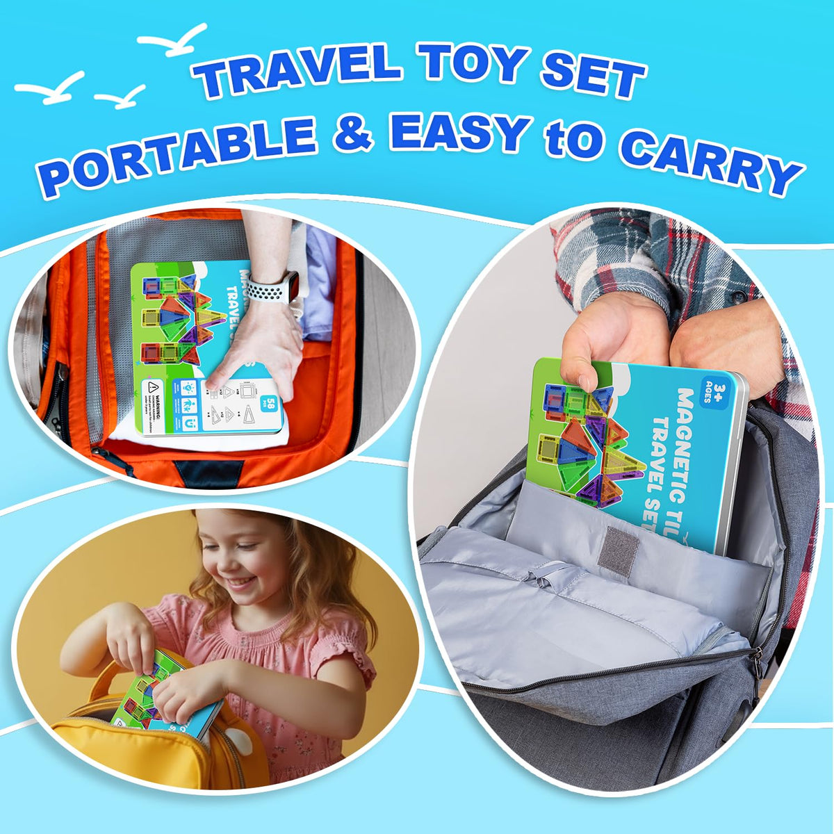 GleamJoy contents box shows 58-piece colorful set and tidy organization.