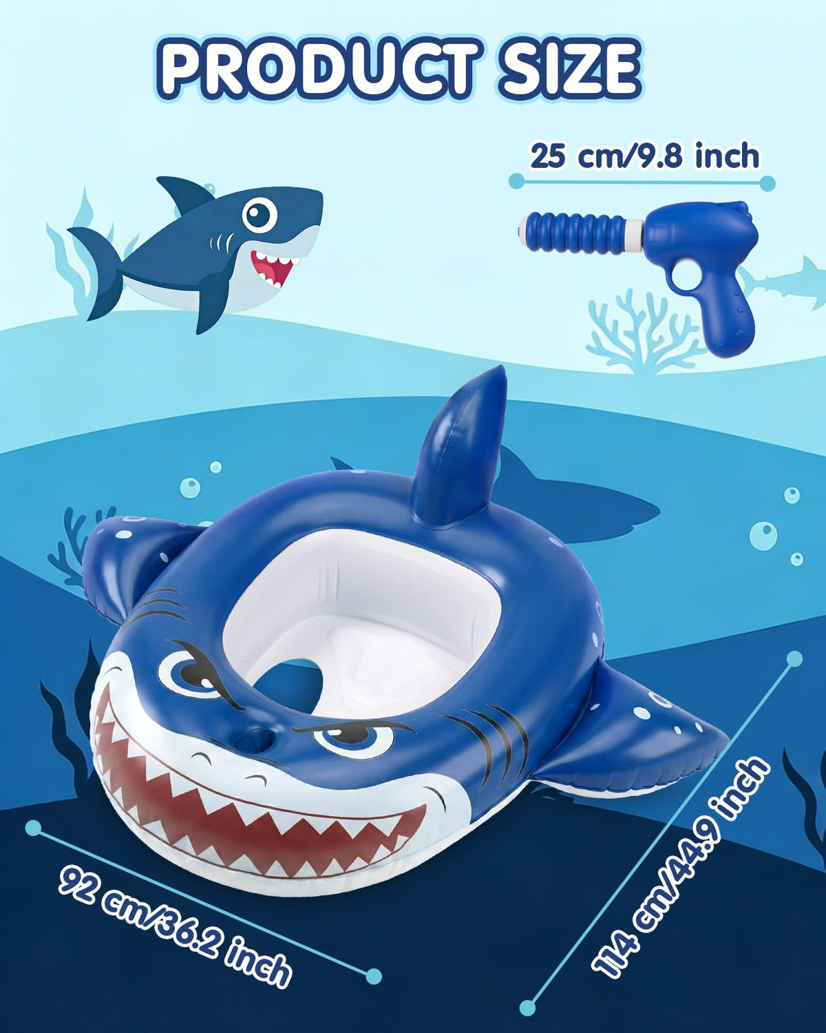 Gleamkid inflatable pool floats in a two-pack for durable summer fun.