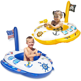 Gleamkid pirate ship pool float provides imaginative water adventures for kids.