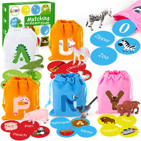 GLEEHAPY 104 phonics flash cards for interactive alphabet learning and word recognition