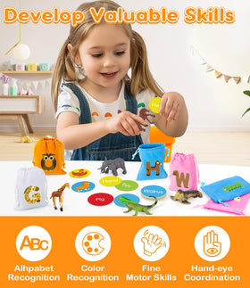 GLEEHAPY alphabet matching game supports hands-on learning and pattern recognition