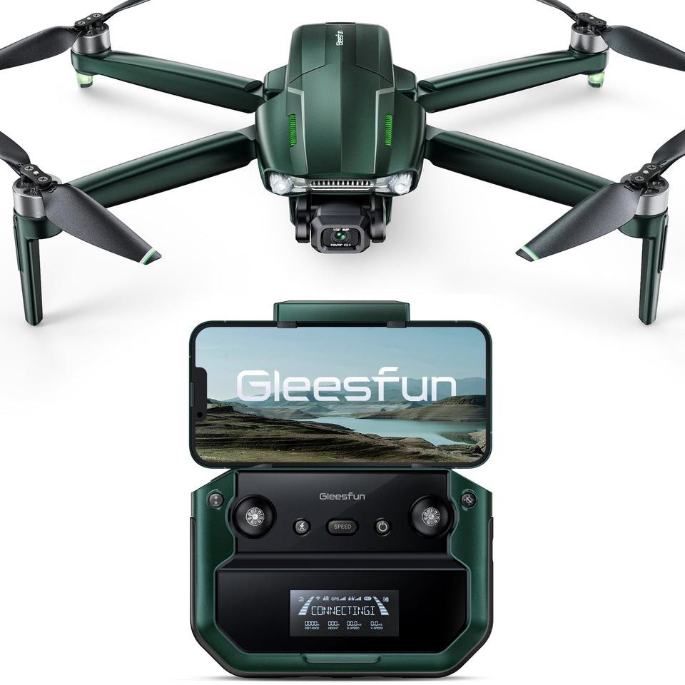 Gleesfun G11PRO drone front view showcases a sleek design for stunning aerial footage.