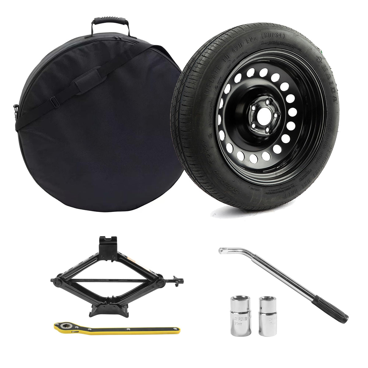 Gleyi spare tire kit with 18x4 rim for CR-V Hybrid emergency replacement