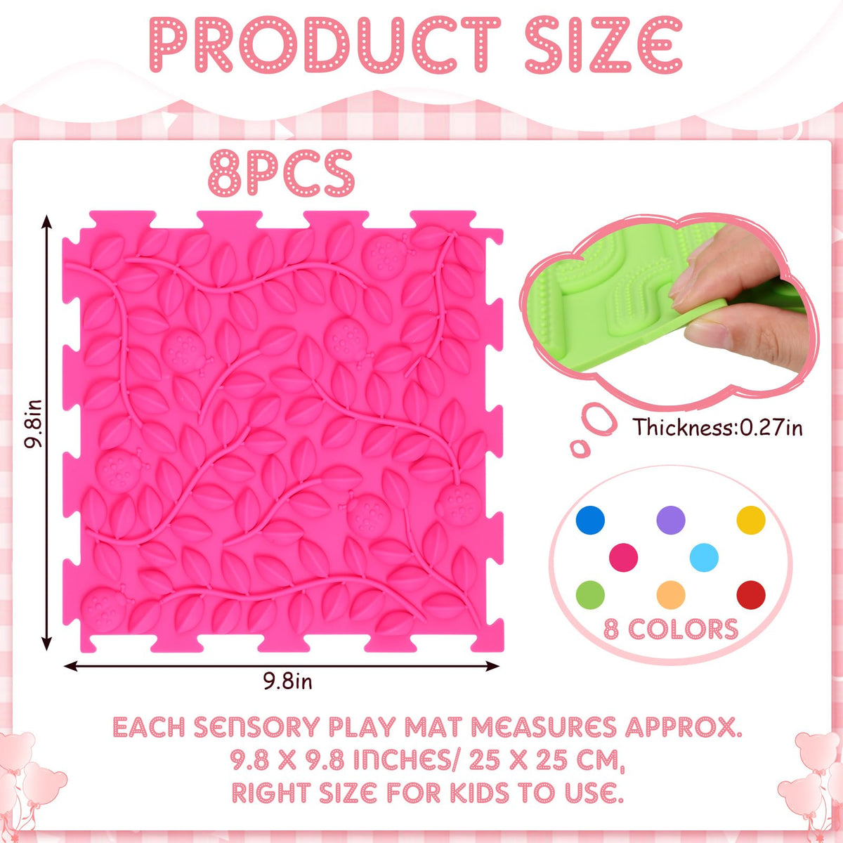GlikCeil sensory mats puzzle-assembly encourage problem-solving while children connect puzzle pieces.