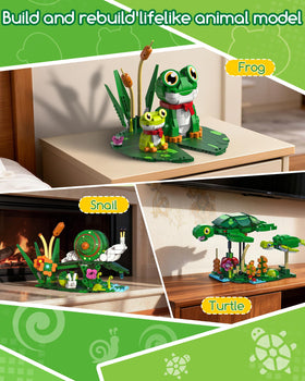 Glikid 3-in-1 turtles among sea plants with movable parts