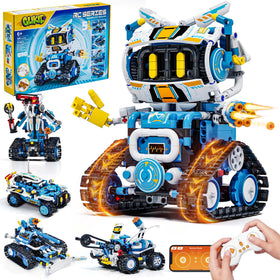 Glikid 5-in-1 STEM kit model building in action, engaging kids