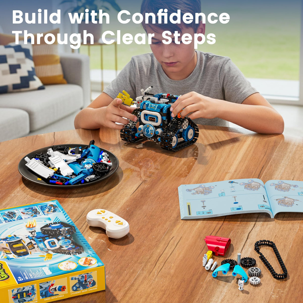 Glikid kids assembling robots for collaborative learning