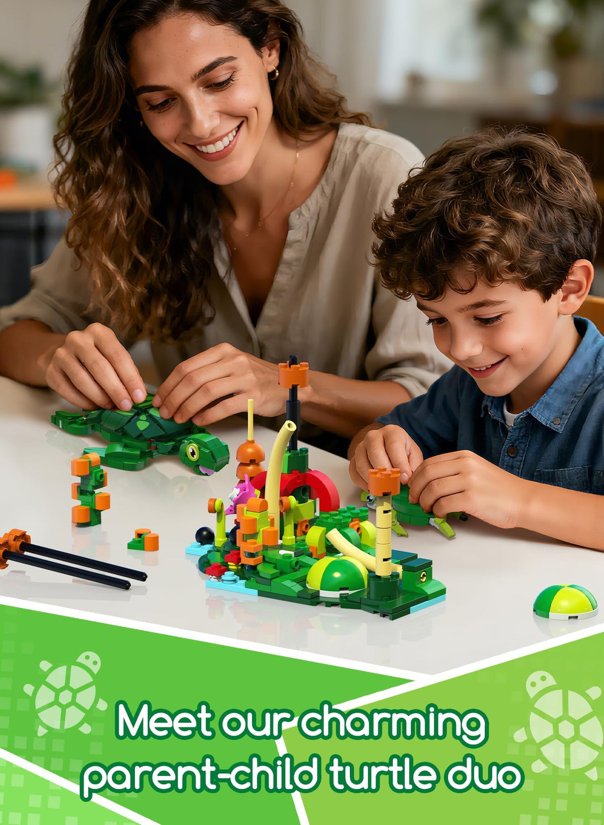 Kids building with Glikid 3-in-1 set during a calm session