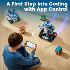 Glikid STEM RC robot remote control for precise steering.