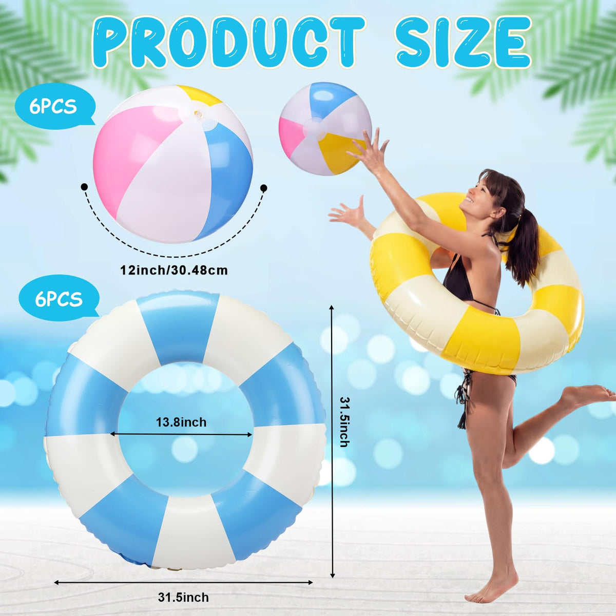 Glimin blue beach ball ideal for lively family playtime.
