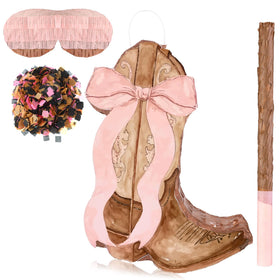 Glimin Bow Cowgirls pinata front view for colorful party decor and fun