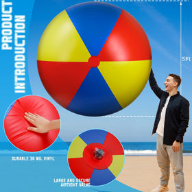 Glimin 60-inch inflated ball in pool, great for summer celebrations