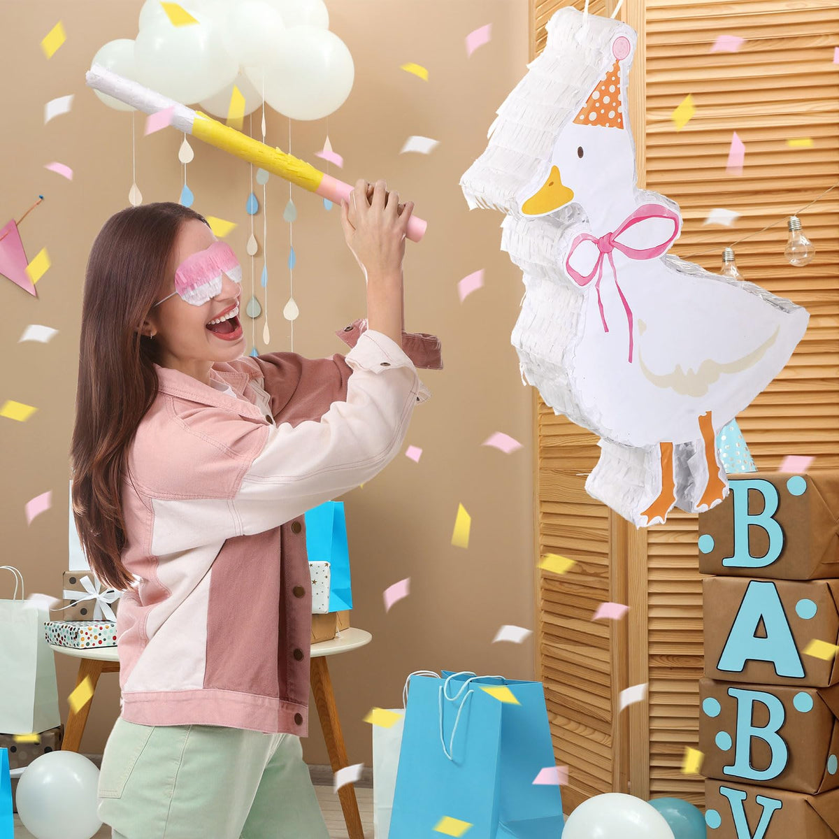 Glimin One Silly Goose blindfold ideal for supervised party games.