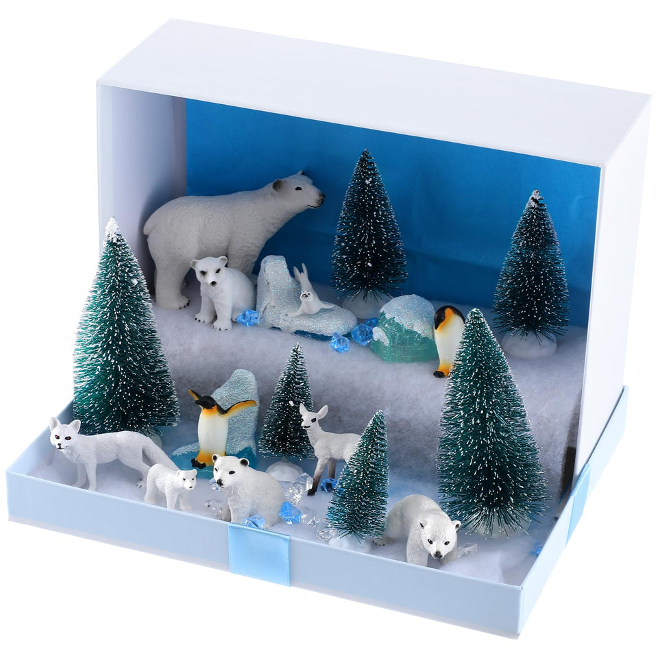 Glimin Polar penguin figurine ideal for classroom displays and imaginative storytelling