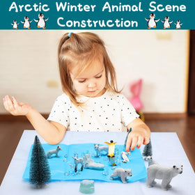 Glimin Polar pine trees set complements Arctic diorama layouts