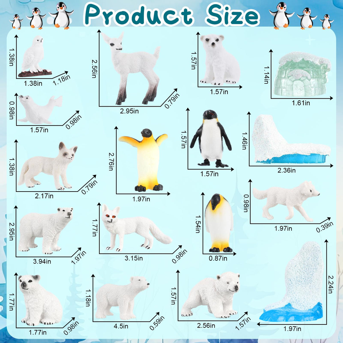 Glimin Polar white bear figurine great for diorama scenes and storytelling