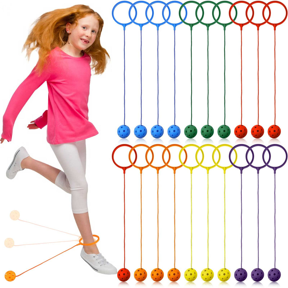 Glimin skip ball 20-pack in assorted colors for group outdoor play and cardio-friendly fun.