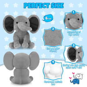 Glimin soft plush elephant close-up showing fabric texture