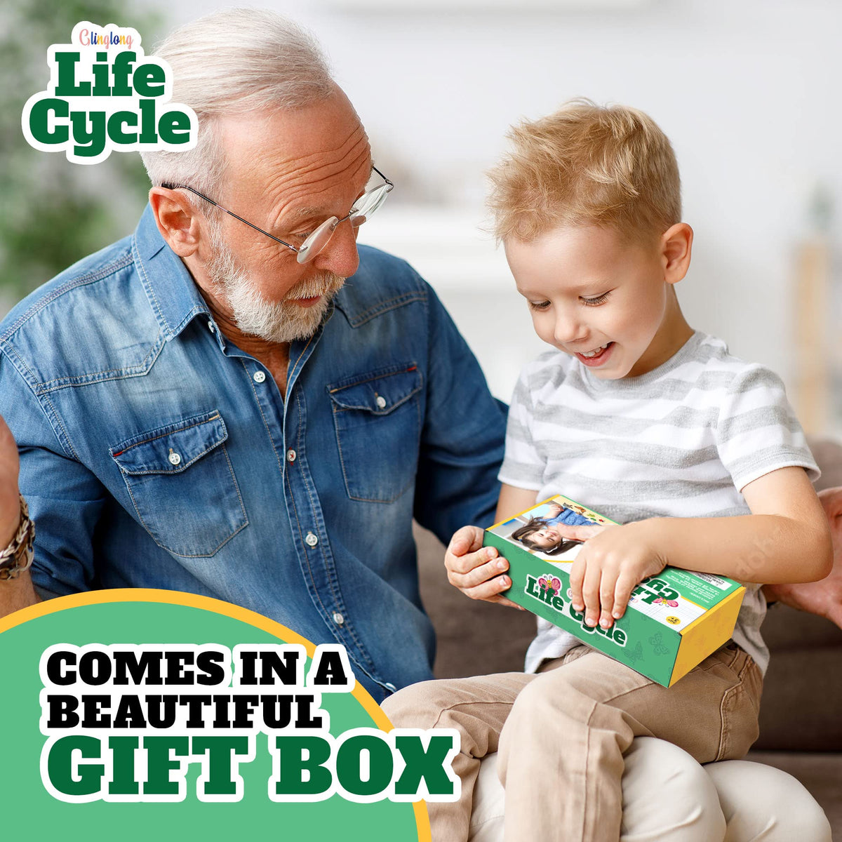 GLINGLONG Life Cycle Animal Kit turtle figure helps kids compare growth stages.