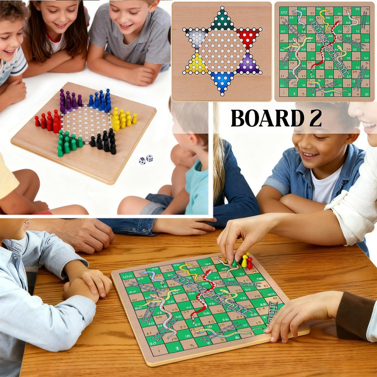 Glintoper 5-in-1 checkers pieces for rapid matches