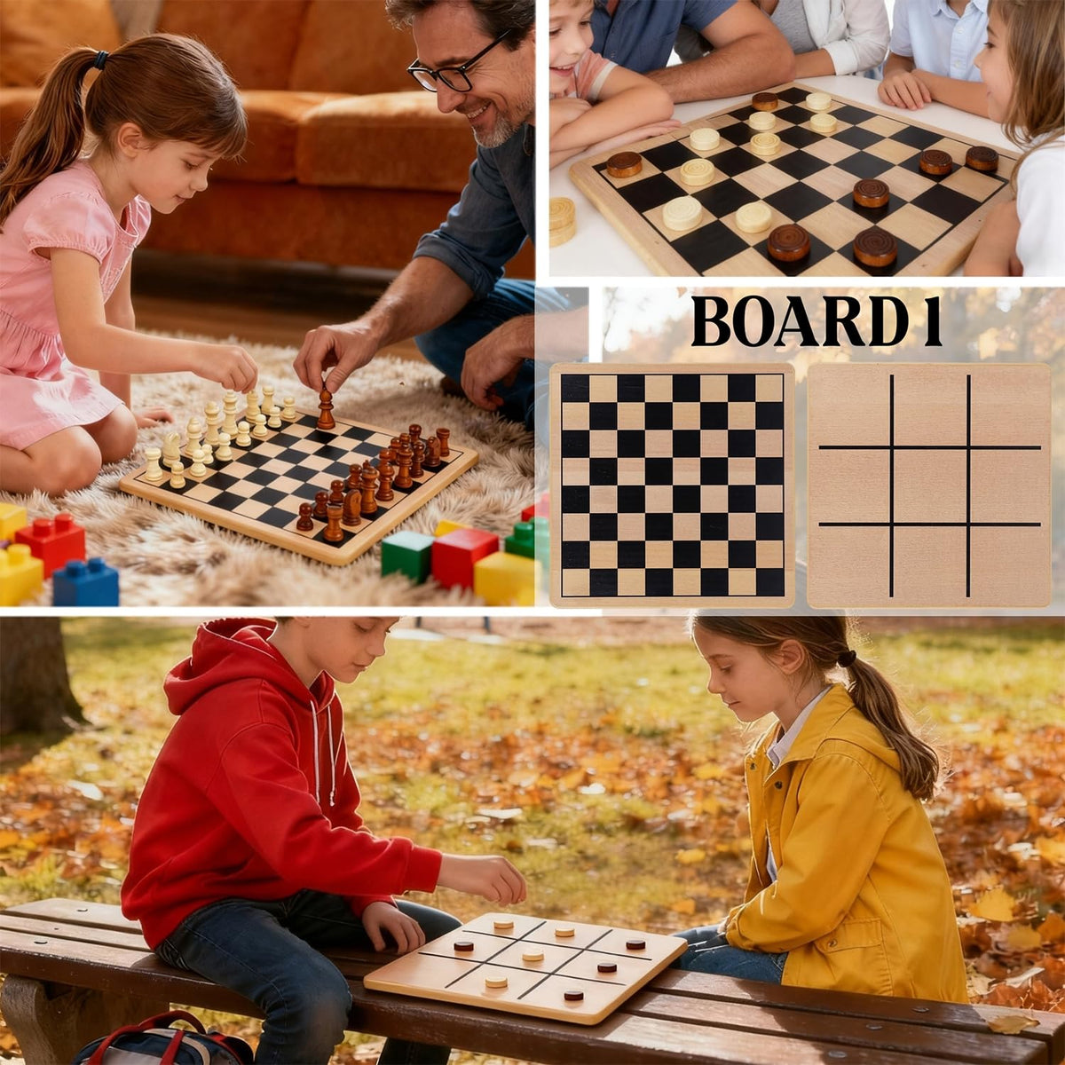Glintoper 5-in-1 chess pieces ready for strategic play