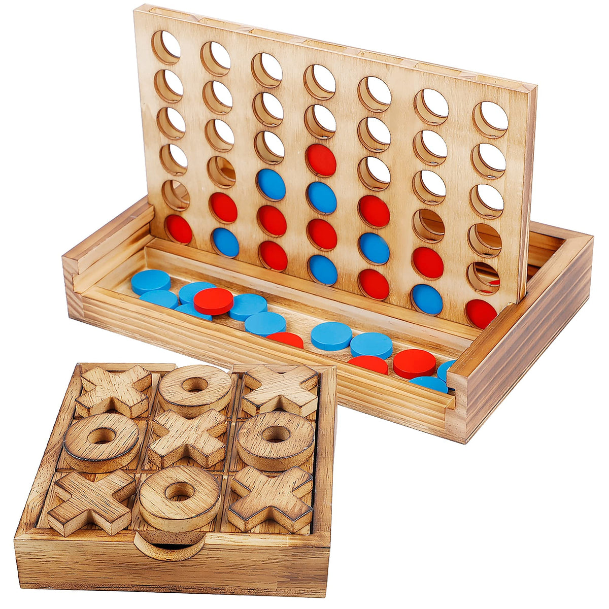 Glintoper Tic Tac Toe board on a coffee table for a family game night
