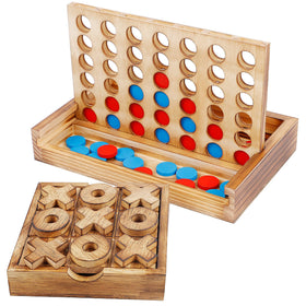 Glintoper Tic Tac Toe board on a coffee table for a family game night