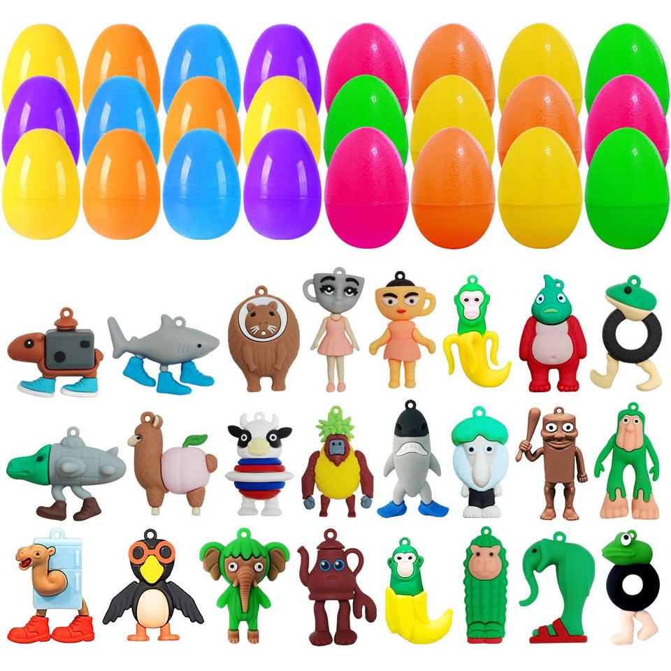 GlitchGear 24-prefilled Easter eggs with Italian Brainrot toys for exciting egg hunts.