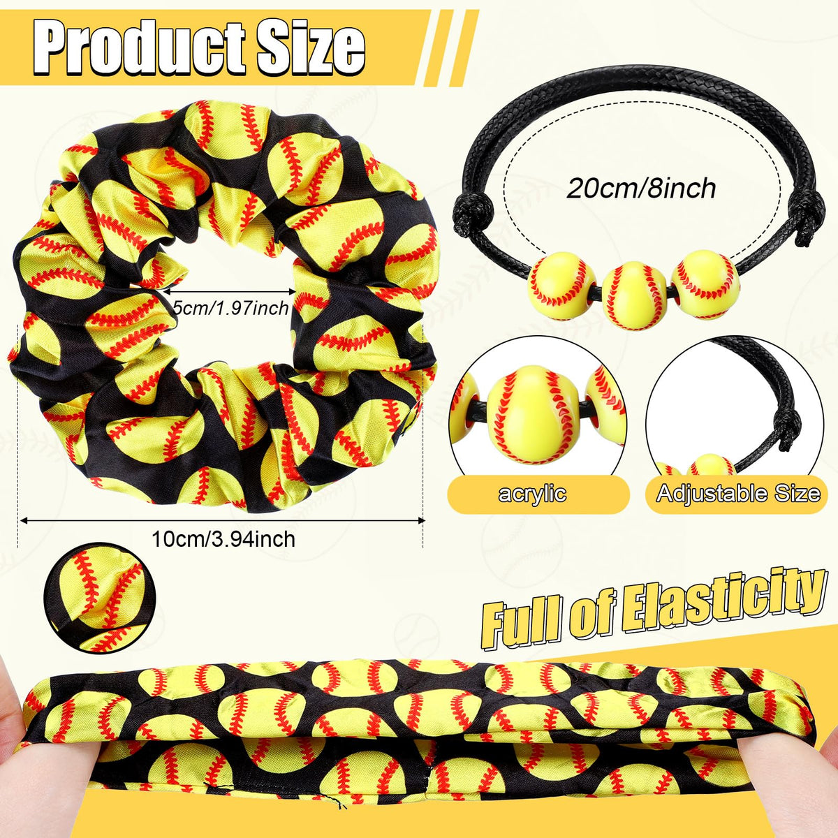 Glitinsel softball bracelets add durable, stylish flair for fans and players.
