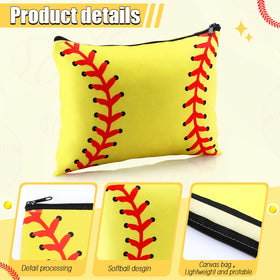 Glitinsel softball lipstick holders keep cosmetics handy during events.