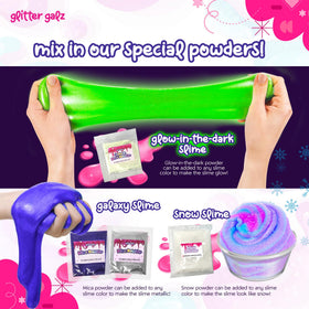 Glitter Galz sensory play slime session promotes creative exploration and hands-on fun.