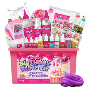 Glitter Galz slime kit main packaging for creative display and gifting.