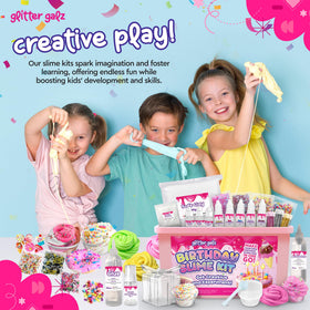 Glitter Galz storage container keeps slime fresh and reusable.