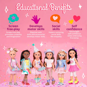 Kika glitter shoes add sparkle for storytelling and pretend steps.