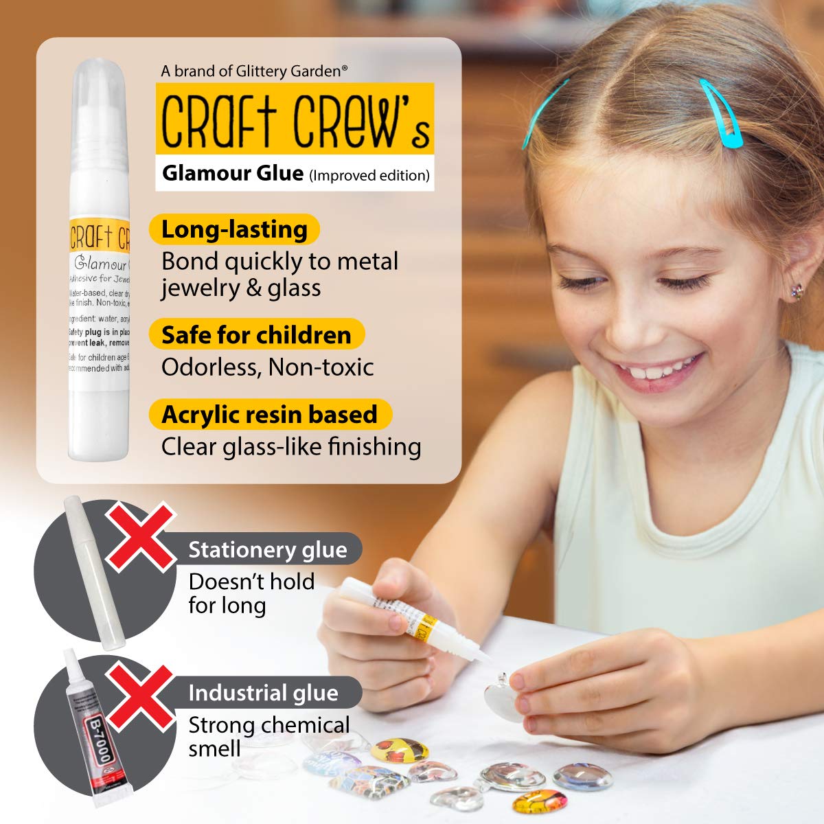 Instruction guides from Glittery Garden for easy step-by-step crafting
