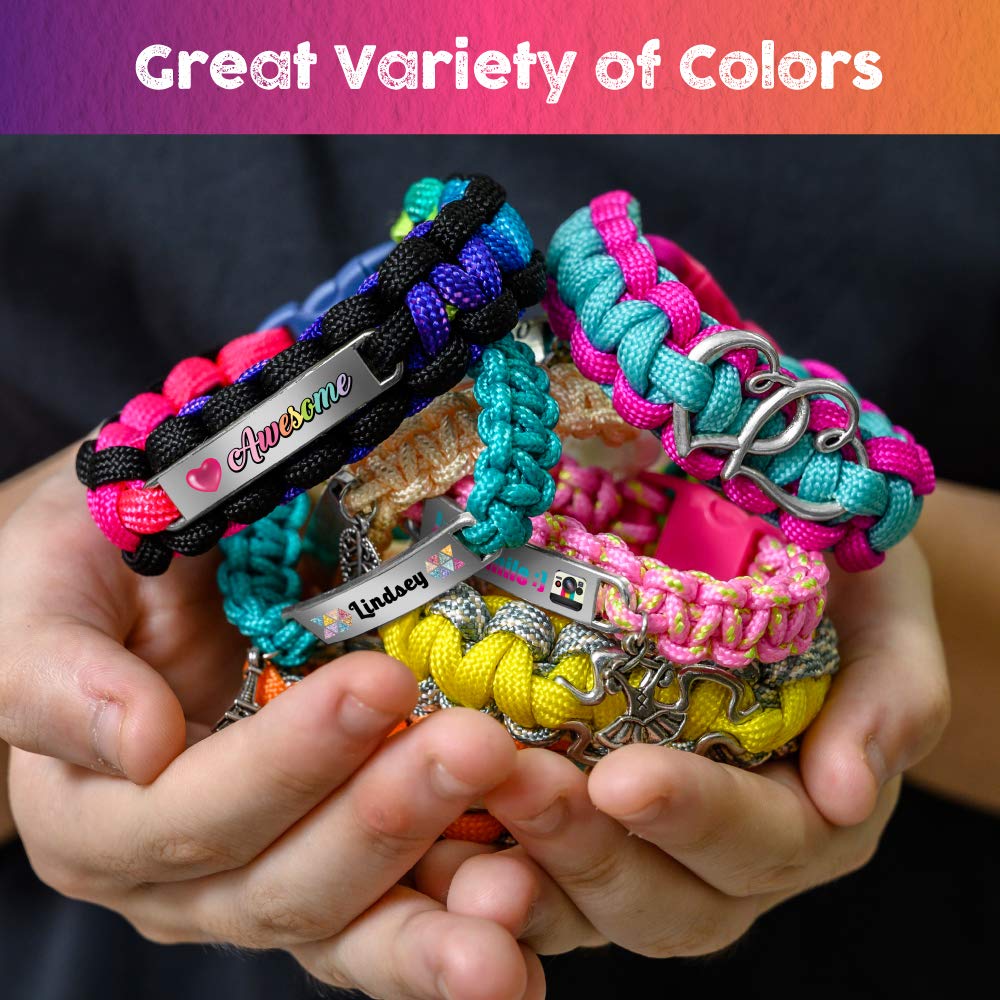 Glittery Garden vivid paracord colors inspiring colorful bracelet creations