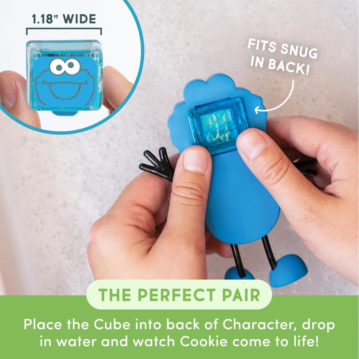 Glo Pals durable light-up bath toys support fine motor skill play.