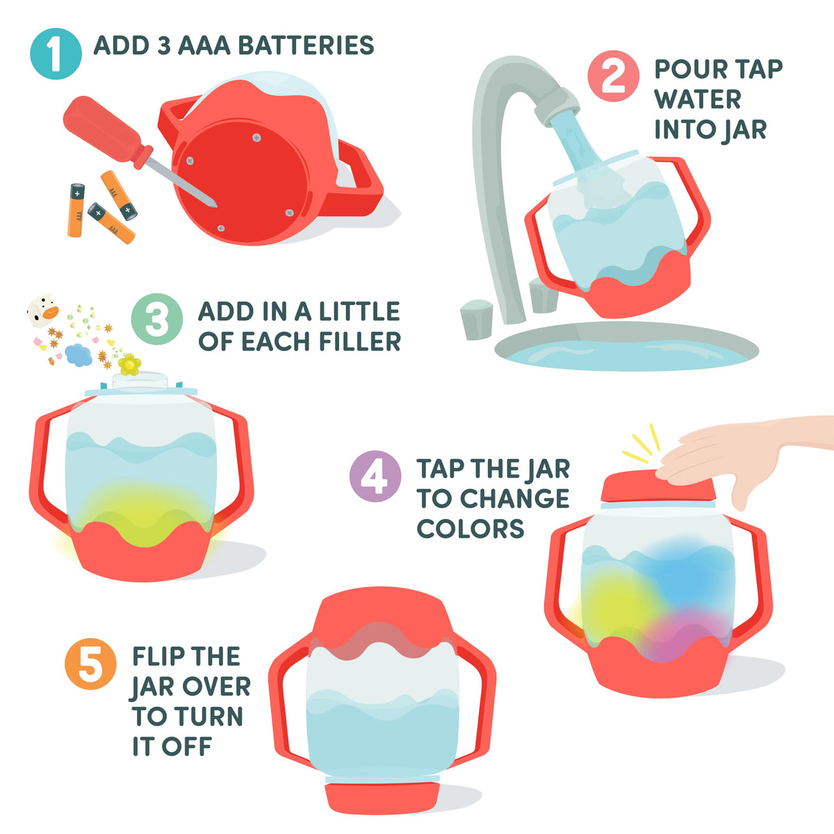 Glo Pals cubes add sensory play during car rides.