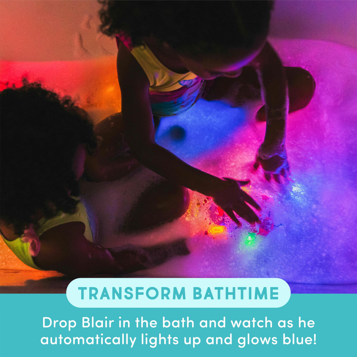 Glo Pals water-activated cubes activate when wet for light-up play