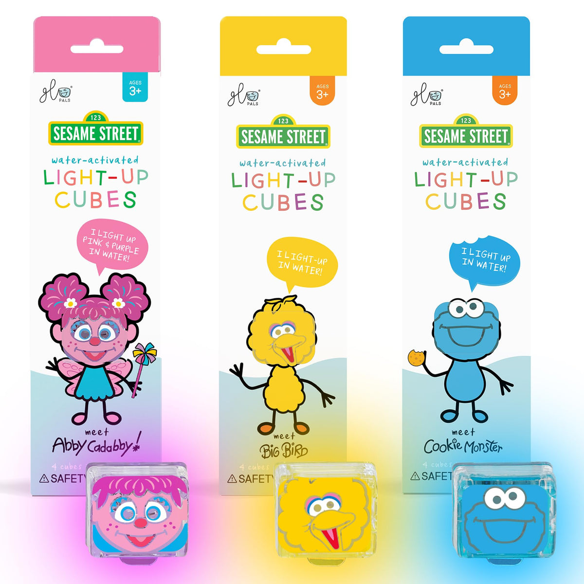 Glo Pals Sesame Street cubes bundle glow for sensory play