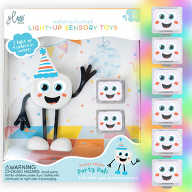 Glo Pals water-activated bath toy cubes glow during bath time for sensory exploration.