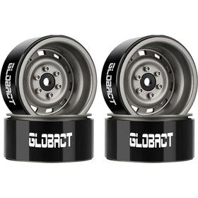 Globact 1.9in beadlock wheels close-up for TRX4 and Axial crawlers, precise fit.